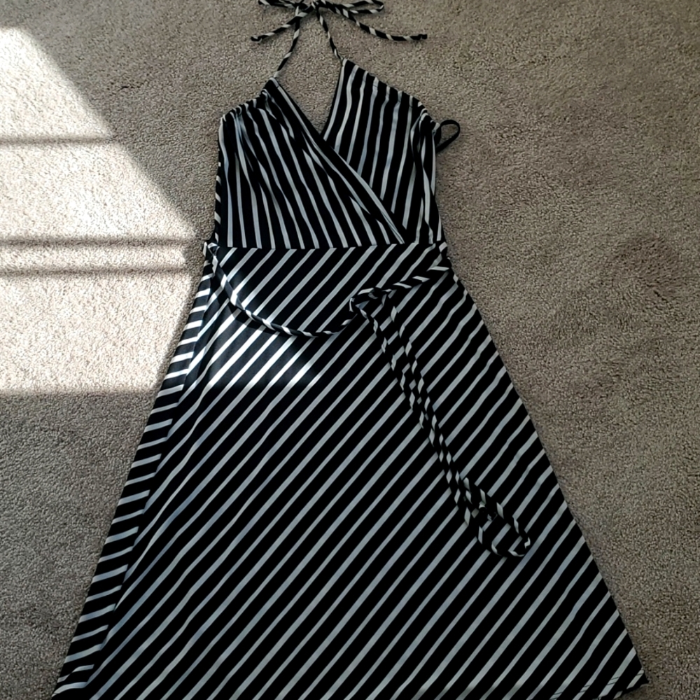 Joyce Leslie Striped Halter Dress